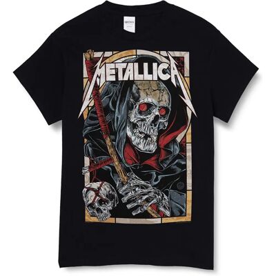 T-Shirt Unisexe Noir en Coton Metallica - Heavy Metal - Publicité T-Shirt Unisexe Noir en Coton Metallica - Heavy Metal - Publicité