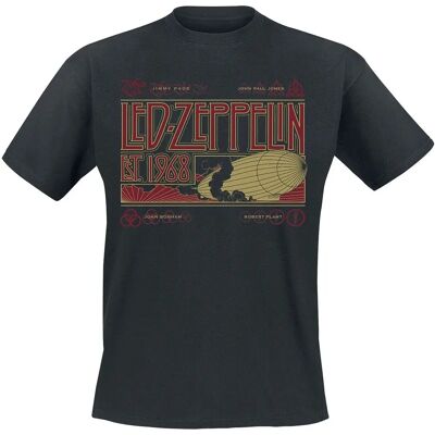 Led Zeppelin Zeppelin & Smoke Kurzarm T-Shirt - T-Shirt Led Zeppelin Zeppelin & Smoke Kurzarm T-Shirt - T-Shirt