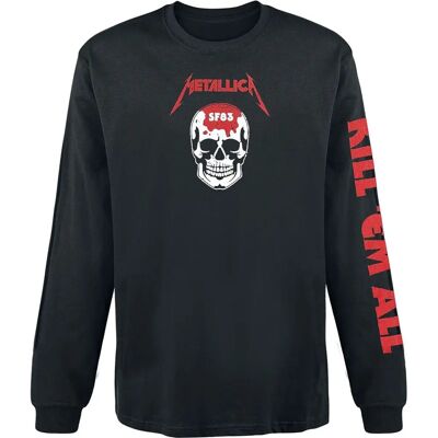 Metallica Kill 'Em All Skull Langarm-T-Shirt - Herren - Schwarz Metallica Kill 'Em All Skull Langarm-T-Shirt - Herren - Schwarz