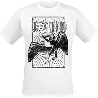 Led Zeppelin Icarus Burst White T-Shirt - Unisex Clothing Led Zeppelin Icarus Burst White T-Shirt - Unisex Clothing