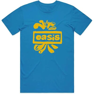 Oasis Safirblå Tecknad Logo T-shirt - Unisex, Small Oasis Safirblå Tecknad Logo T-shirt - Unisex, Small