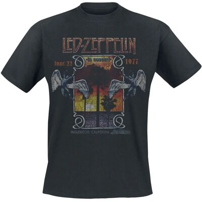 Led Zeppelin Inglewood Unisex Schwarzes T-Shirt - Freizeit Led Zeppelin Inglewood Unisex Schwarzes T-Shirt - Freizeit