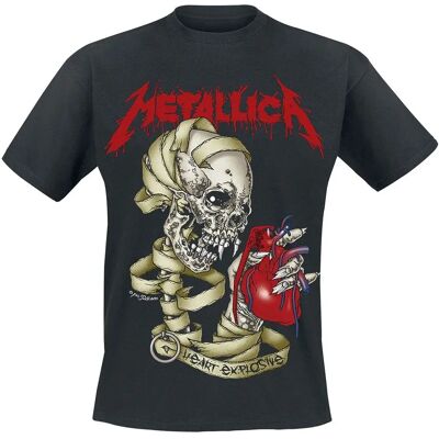 Metallica Heart Explosive Unisex T-Shirt - Short Sleeves - Black - X-Large Metallica Heart Explosive Unisex T-Shirt - Short Sleeves - Black - X-Large