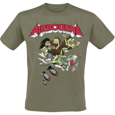 HeyRusty Airbourne Modell Nitro Grön T-shirt - Rock Produkt HeyRusty Airbourne Modell Nitro Grön T-shirt - Rock Produkt