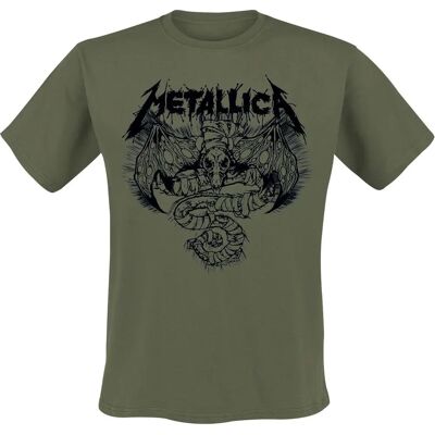 Metallica Roam Blast Olive Short Sleeve T-Paita - Mies Metallica Roam Blast Olive Short Sleeve T-Paita - Mies