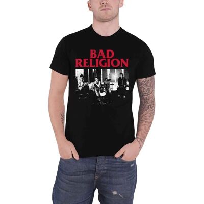T-Shirt Officiel Bad Religion Live 1980 - Noir Manches Courtes - Publicité T-Shirt Officiel Bad Religion Live 1980 - Noir Manches Courtes - Publicité