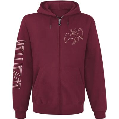 Led Zeppelin Symbols Maroon Hoodie - Hoodies Led Zeppelin Symbols Maroon Hoodie - Hoodies