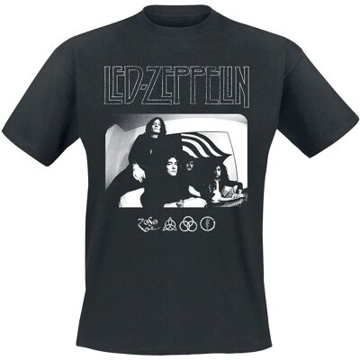 Led Zeppelin Ikon Logotyp Foto T-Shirt - Svart - Medium Led Zeppelin Ikon Logotyp Foto T-Shirt - Svart - Medium