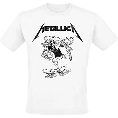 Metallica Hetfield Skates Valkoinen T-paita - Mies Metallica Hetfield Skates Valkoinen T-paita - Mies