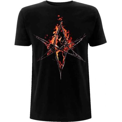 HeyRusty Bring Me The Horizon - Flaming Hex - T-Shirt - Svart - S - Officiell bandprodukt HeyRusty Bring Me The Horizon - Flaming Hex - T-Shirt - Svart - S - Officiell bandprodukt