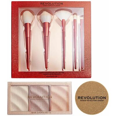 Set de Illuminateurs et Pinceaux Revolution - Maquillage Unisexe Set de Illuminateurs et Pinceaux Revolution - Maquillage Unisexe