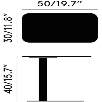 Table d'appoint rectangle en laiton et verre Flash - Tom Dixon - Publicité Table d'appoint rectangle en laiton et verre Flash - Tom Dixon - Publicité