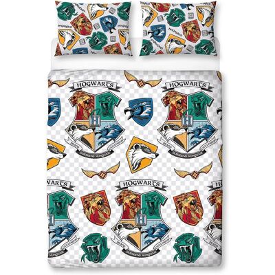 Harry Potter Hogwarts Dekbedovertrek - 200x200 cm - Multicolor Harry Potter Hogwarts Dekbedovertrek - 200x200 cm - Multicolor