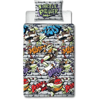 Teenage Mutant Ninja Turtles Power Enkel påslakanset Teenage Mutant Ninja Turtles Power Enkel påslakanset
