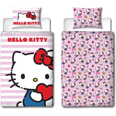 Hello Kitty Single Duvet Cover - Reversible Bedding Set Hello Kitty Single Duvet Cover - Reversible Bedding Set