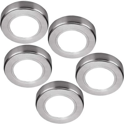 Loops 5x Chrome LED Under Cabinet Light Kit - White Loops 5x Chrome LED Under Cabinet Light Kit - White