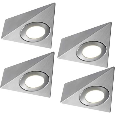 Loops Lampe LED Pyramid en Nickel Brossé pour Sous-Armoires - Blanc Naturel - Éclairage Sous-Meuble - Publicité Loops Lampe LED Pyramid en Nickel Brossé pour Sous-Armoires - Blanc Naturel - Éclairage Sous-Meuble - Publicité