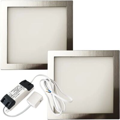 Loops 2x Brushed Nickel Ultra-Slim Kitchen LED Light & Driver Kit Loops 2x Brushed Nickel Ultra-Slim Kitchen LED Light & Driver Kit