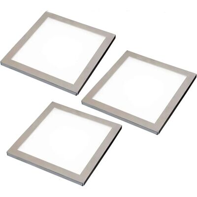 Loops 3x Brushed Nickel Ultra-Slim Kitchen LED Light & Driver Kit - Natural White - Kitchen Lighting Loops 3x Brushed Nickel Ultra-Slim Kitchen LED Light & Driver Kit - Natural White - Kitchen Lighting