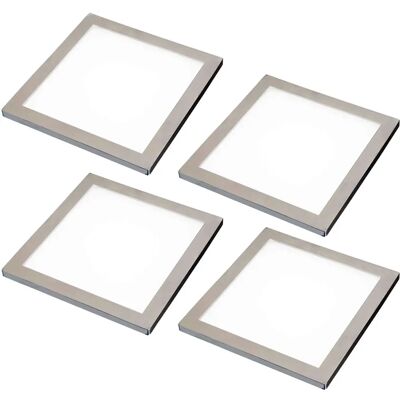Loops 4x Brushed Nickel Ultra-Slim Kitchen Light - Natural White - Kitchen Lighting Loops 4x Brushed Nickel Ultra-Slim Kitchen Light - Natural White - Kitchen Lighting
