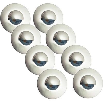 Loops Eyelid LED Plinth Light Kit 8x Round Spotlight Kitchen Bathroom Floor Kick Panel - LED Plinth Light Kit Loops Eyelid LED Plinth Light Kit 8x Round Spotlight Kitchen Bathroom Floor Kick Panel - LED Plinth Light Kit