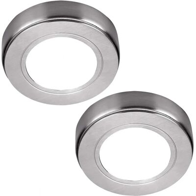 Loops Brushed Nickel 2x LED Kitchen Under Cabinet Light Kit - Natural White Loops Brushed Nickel 2x LED Kitchen Under Cabinet Light Kit - Natural White