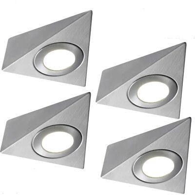 Loops Brushed Nickel Triangle Under Cabinet Kitchen Light Kit - 240V LED Loops Brushed Nickel Triangle Under Cabinet Kitchen Light Kit - 240V LED