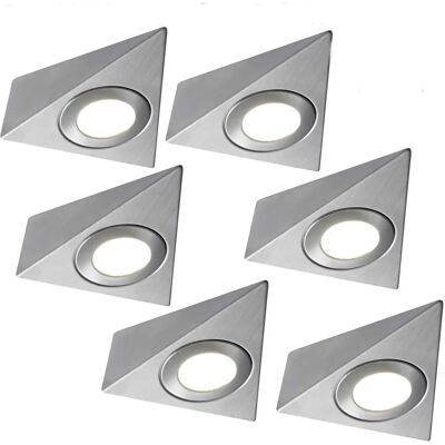 Loops Brushed Nickel Triangle Under Cabinet LED Light Kit - 240V White Loops Brushed Nickel Triangle Under Cabinet LED Light Kit - 240V White
