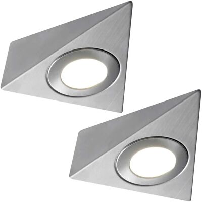 Loops Nickel Brossé Triangle Kit d'Éclairage Sous Cabinet - 240V - LED Blanc Chaud - Publicité Loops Nickel Brossé Triangle Kit d'Éclairage Sous Cabinet - 240V - LED Blanc Chaud - Publicité