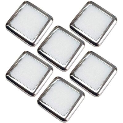 Loops Square LED Plinth Light Kit 6 NATURAL WHITE Spotlights Kitchen Bathroom Panel Loops Square LED Plinth Light Kit 6 NATURAL WHITE Spotlights Kitchen Bathroom Panel