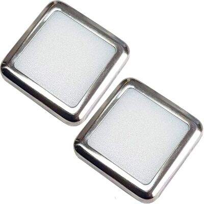 Loops Square LED Plinth Light Kit 2 WARM WHITE Spotlights Kitchen Bathroom Floor Panel Loops Square LED Plinth Light Kit 2 WARM WHITE Spotlights Kitchen Bathroom Floor Panel