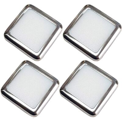 Loops Square LED Plinth Light Kit 4 WARM WHITE Spotlights Kitchen Bathroom Floor Panel - LED Plinth Light Kit Loops Square LED Plinth Light Kit 4 WARM WHITE Spotlights Kitchen Bathroom Floor Panel - LED Plinth Light Kit