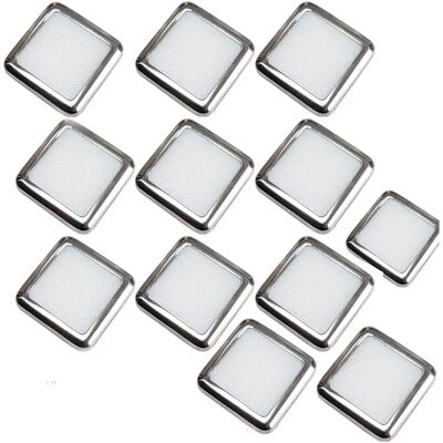 Loops Square LED Plinth Light Kit 12 WARM WHITE Spotlight Kitchen Bathroom Floor Panel Loops Square LED Plinth Light Kit 12 WARM WHITE Spotlight Kitchen Bathroom Floor Panel