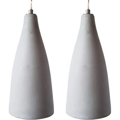 Loops 2x Concrete Ceiling Pendant Light 240V Retro Grey Hanging LED Kitchen Lamp Kit - Ceiling Pendant Light Loops 2x Concrete Ceiling Pendant Light 240V Retro Grey Hanging LED Kitchen Lamp Kit - Ceiling Pendant Light