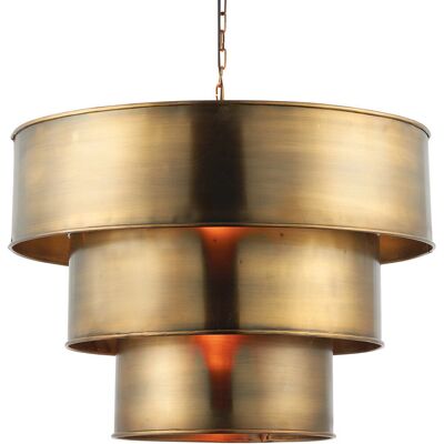 Aged Brass 3-Ring Metal Pendant Light - Ceiling Fixture Aged Brass 3-Ring Metal Pendant Light - Ceiling Fixture