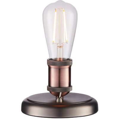 Loops Table Lamp Aged Pewter & Copper - Indoor Lighting Loops Table Lamp Aged Pewter & Copper - Indoor Lighting