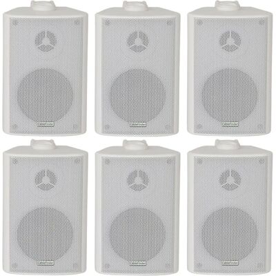 Loops 6x 70W 2 Way White Wall Mounted Stereo Speakers - Home Theater Loops 6x 70W 2 Way White Wall Mounted Stereo Speakers - Home Theater