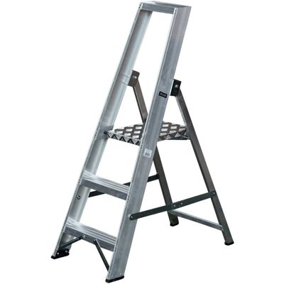 Generic - Loops 0.6m Aluminium Platform Step Ladder - 3-Tread - Ladder Generic - Loops 0.6m Aluminium Platform Step Ladder - 3-Tread - Ladder