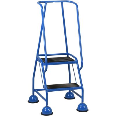 Loops - 2 Tread Mobile Warehouse Steps - Blue - 1.19m - Ladder Loops - 2 Tread Mobile Warehouse Steps - Blue - 1.19m - Ladder