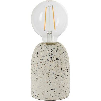 Loops Modern Terrazzo Mini Table Lamp White Speckled Marble Bedside Bulb Holder Light - Table Lamp Loops Modern Terrazzo Mini Table Lamp White Speckled Marble Bedside Bulb Holder Light - Table Lamp