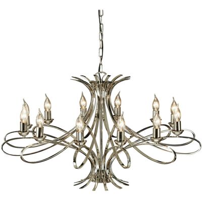 Penn 12-light Curve Arm - Polished Nickel - Pendant light Penn 12-light Curve Arm - Polished Nickel - Pendant light