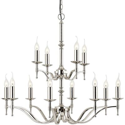 Avery Stanford Nickel 12-light Pendant Chandelier - Ceiling Light Avery Stanford Nickel 12-light Pendant Chandelier - Ceiling Light