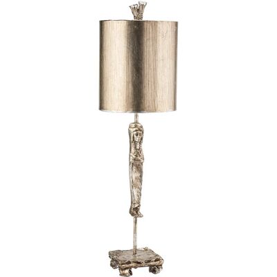 Loops - Stacked Base Lamp - Aged Silver - Swivel Feet - Table Lamp Loops - Stacked Base Lamp - Aged Silver - Swivel Feet - Table Lamp