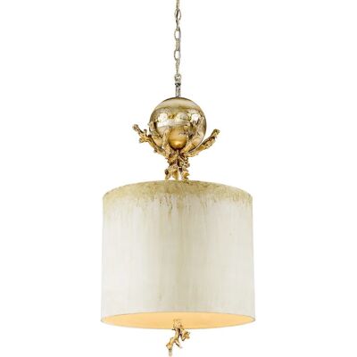 Putty Patina & Silver Leaf Ceiling Pendant - Pendant Light Putty Patina & Silver Leaf Ceiling Pendant - Pendant Light