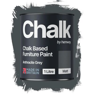 Hemway Anthracite Grey Chalk Based Furniture Paint - Paint Hemway Anthracite Grey Chalk Based Furniture Paint - Paint