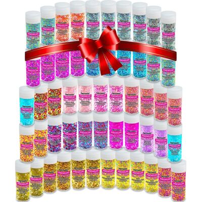 Hemway - 54 Mixed Glitter Box - 54x6g - Holographic Hemway - 54 Mixed Glitter Box - 54x6g - Holographic