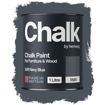Hemway - Soft Navy Blue Chalk Paint - Chalky - Finish Paint Hemway - Soft Navy Blue Chalk Paint - Chalky - Finish Paint