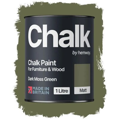 Hemway - Dark Moss Green Chalk Paint - Matte - Water-based - Paint Hemway - Dark Moss Green Chalk Paint - Matte - Water-based - Paint