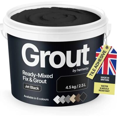 Hemway - Premium Jet Black - Jet Black - Ready-Mixed - Grout Hemway - Premium Jet Black - Jet Black - Ready-Mixed - Grout