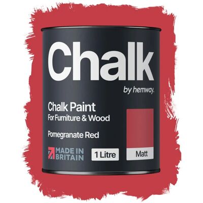 Hemway - Chalk Paint - Pomegranate Red - Low VOC - Paint Hemway - Chalk Paint - Pomegranate Red - Low VOC - Paint